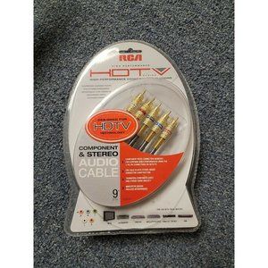 New HD9CSA RCA High-Performance HDTV Component Audio Video cables Gold Plated